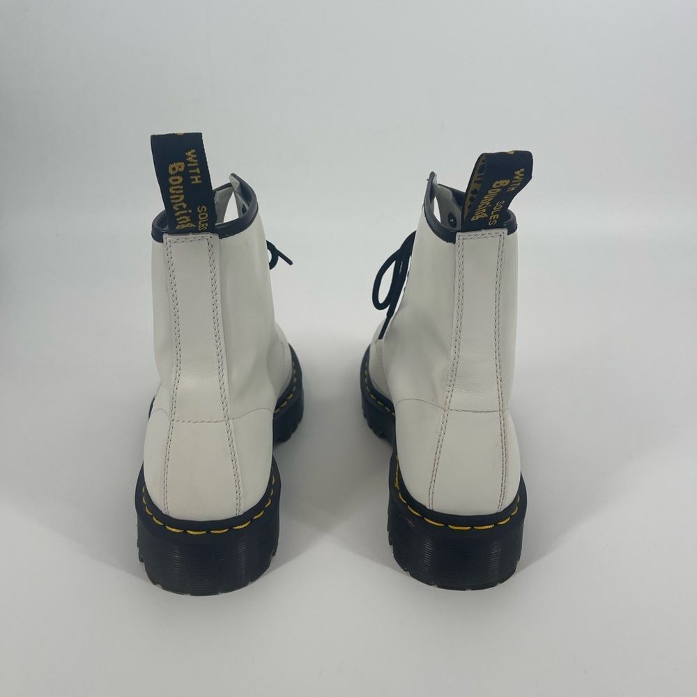 Dr. Martens White Leather Women's Boots - Picture 5 of 9